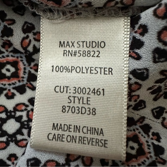 Max Studio Short Sleeve Blouse Size M Women - Picture 13 of 16